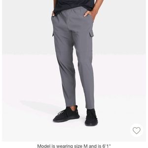 All in Motion Men's Gray Cargo Jogger Pants - XL